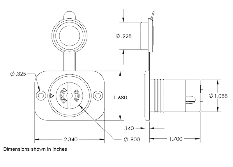 Marinco 2-Wire ConnectPro Plug & Receptacle Charging System for Trolling/Downrigger 40A