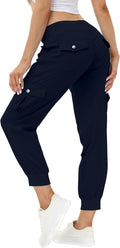 MoFiz Women's Lightweight Hiking Cargo Pants - Quick Dry Outdoor Joggers with Elastic Waist & Pockets