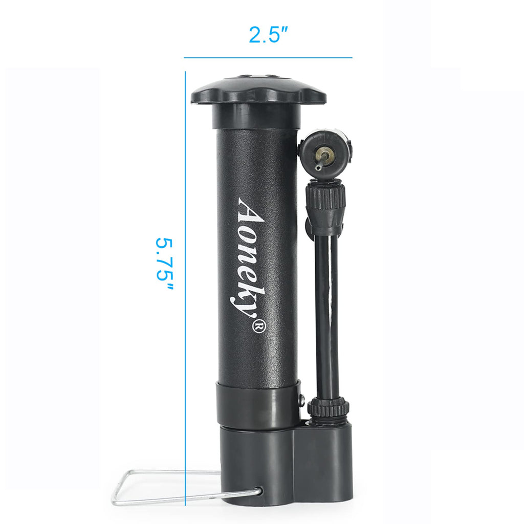 Aoneky Mini Hand Pump for Sports Balls, 5.75 Inch Portable Air Pump with Ball-Safe Needle, 11 PSI Manual Pump for Basketball Soccer Volleyball
