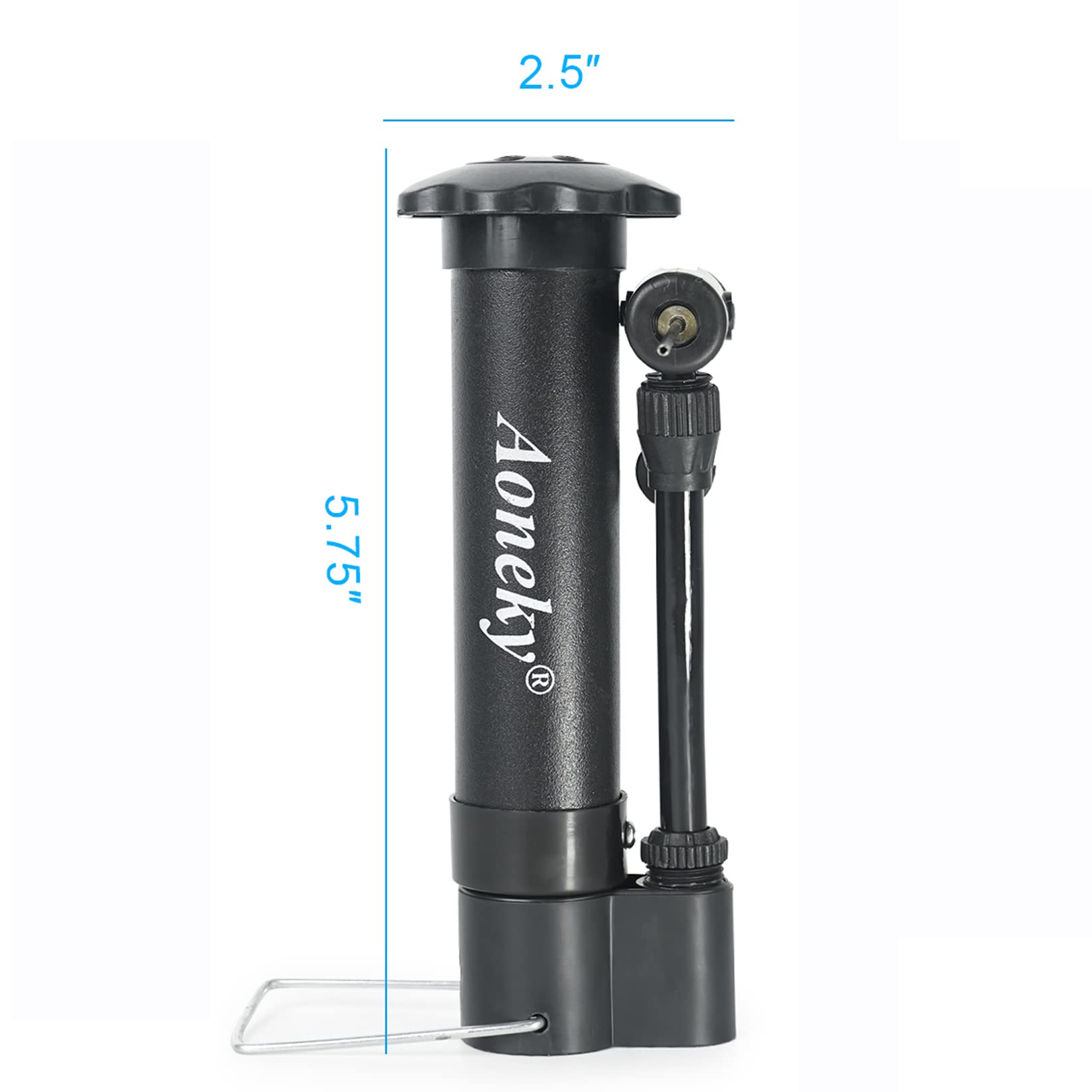 Aoneky Mini Hand Pump for Sports Balls, 5.75 Inch Portable Air Pump with Ball-Safe Needle, 11 PSI Manual Pump for Basketball Soccer Volleyball