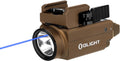 OLIGHT Baldr S Tactical Flashlight - 800 Lumens Blue Beam & White LED Combo | Compact Rail Mounted Light (Desert Tan)