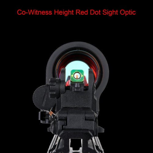 Fiber Optic Sights,Flip Up Front and Rear Backup Sights & Red Green Fiber Optics Dots,Tool-Free Adjustable Front Sight Rapid Transition