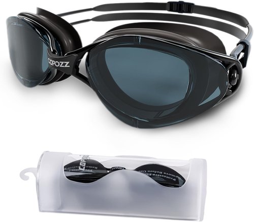 COPOZZ S3 Swim Goggles for Adult, Swimming Goggles Clear Vision Anti Fog UV400 Protection No Leaking for Men Women Youth