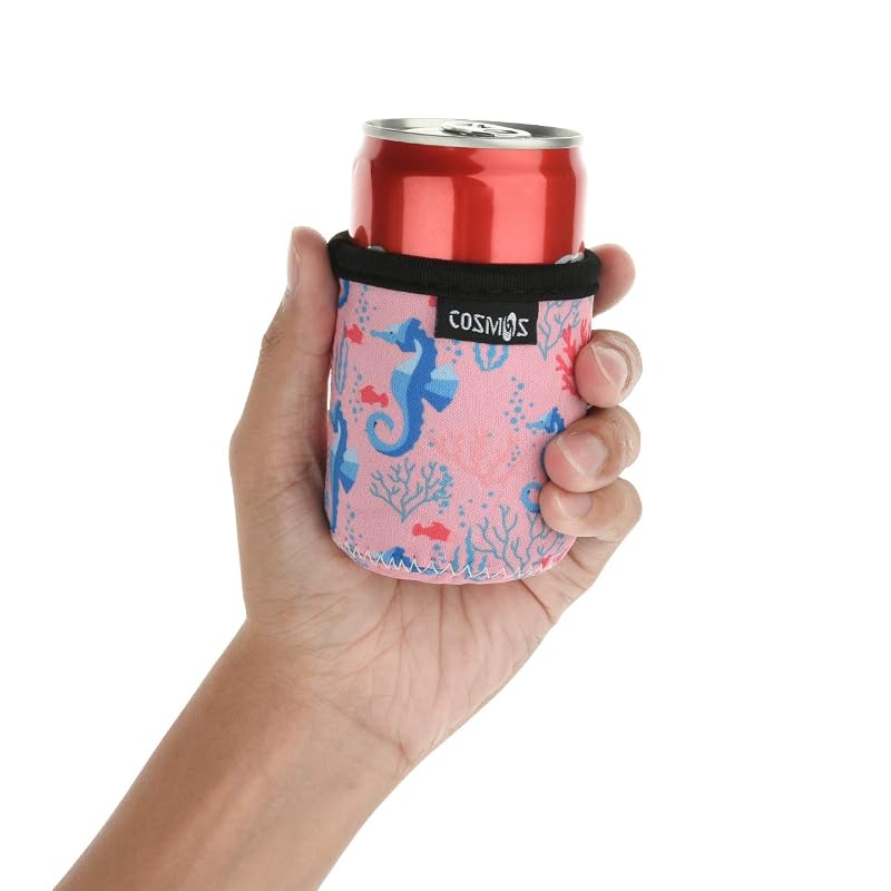 7.5 OZ Mini Can Sleeve Insulators, 4-Pack Neoprene Drink Cooler Covers