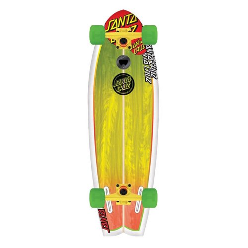 Santa Cruz Skate Land Shark Rasta Sk8 Complete Skate Boards, 8.8 x 27.7-Inch