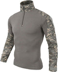 LiliChan Tactical Shirt for Men - Long Sleeve Military Combat Shirt with Zipper | Outdoor Wear