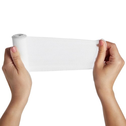 Juvale 4-Inch Gauze Bandage Roll - Soft Stretchy Fabric & Gauze Wrap - Breathable Textured Design for Secure Compression - Pack of 1, 48 Count