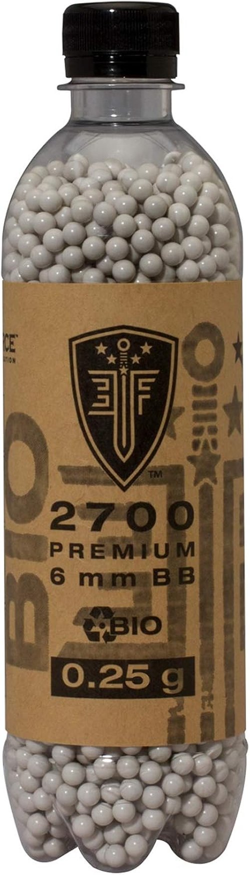 Elite Force Premium Biodegradable Airsoft BBS - .25 Gram, 2700 Count for Eco-Friendly Play