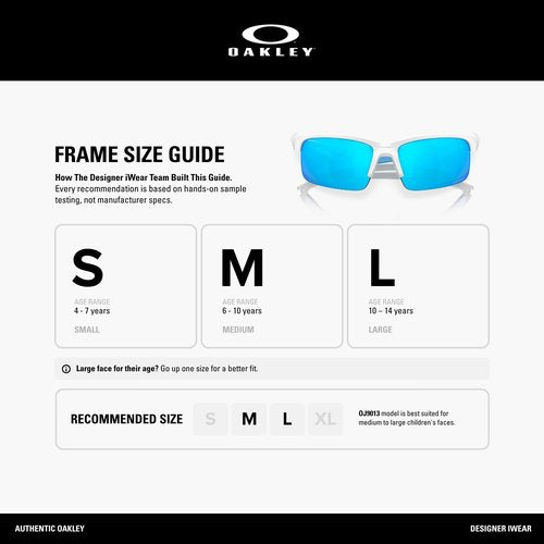 Oakley Youth OJ9013 Capacitor Sunglasses, Polished White/Prizm Sapphire, 63 mm