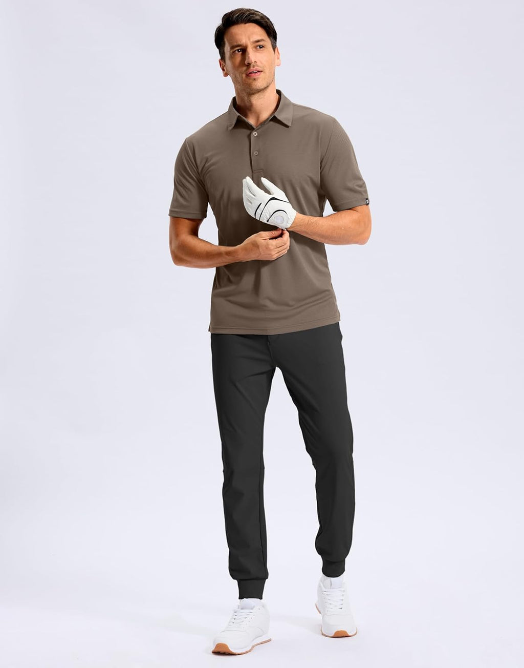 Skiennix Men's Golf Shirt - Lightweight Moisture-Wicking Short Sleeve Polo | Performance Fit, Grid Design