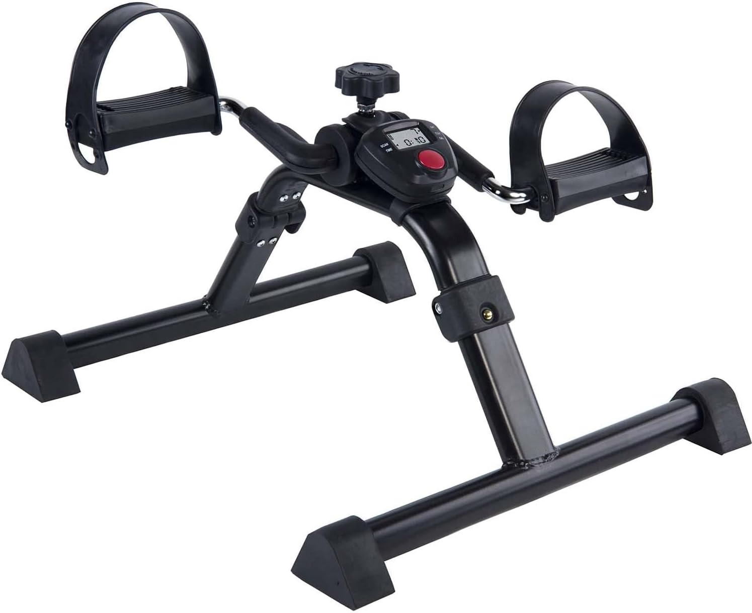 Vaunn Medical Under Desk Bike Pedal Exerciser - Electronic Display & Memory Foam Knee Pillow Bundle