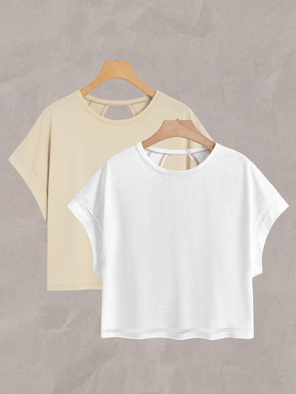 RoseSeek Women's Open Back Tops - Criss Cross Cut Out Casual T-Shirt | Summer Short Sleeve Tee