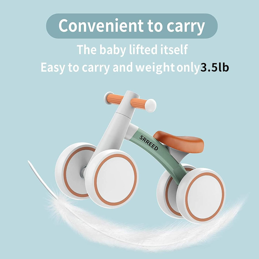 SEREED Baby Balance Bike - 4-Wheel Toddler Bike for 1-Year-Olds | Ideal First Birthday Gift