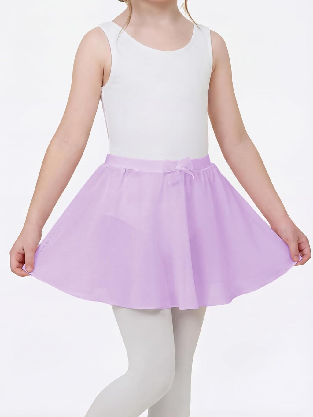 Stelle Girls Ballet Skirt - Chiffon Dance Skirt with Mesh Bowknot | Elastic Waist, Comfortable Fit