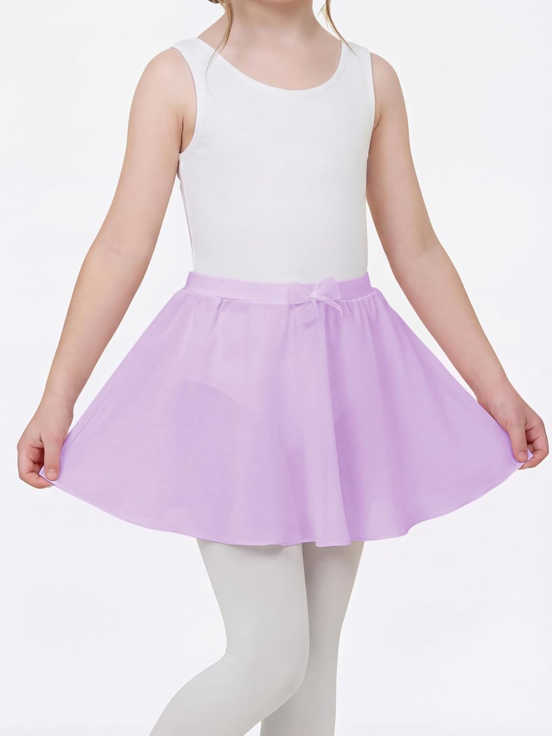 Stelle Girls Ballet Skirt - Chiffon Dance Skirt with Mesh Bowknot | Elastic Waist, Comfortable Fit