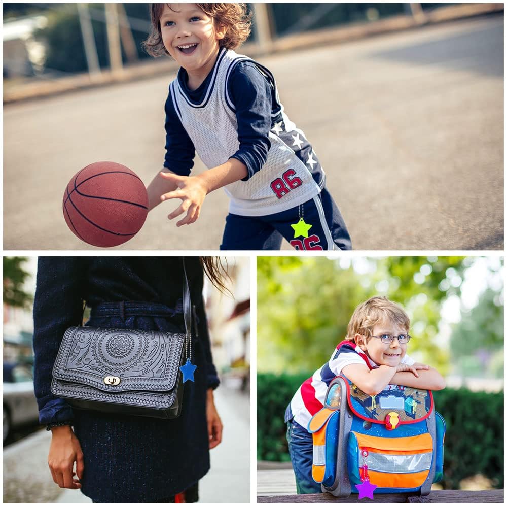 OSDUE Reflector Pendant - 16 Waterproof Safety Reflectors for School Bags, Wheelchairs & Bicycles