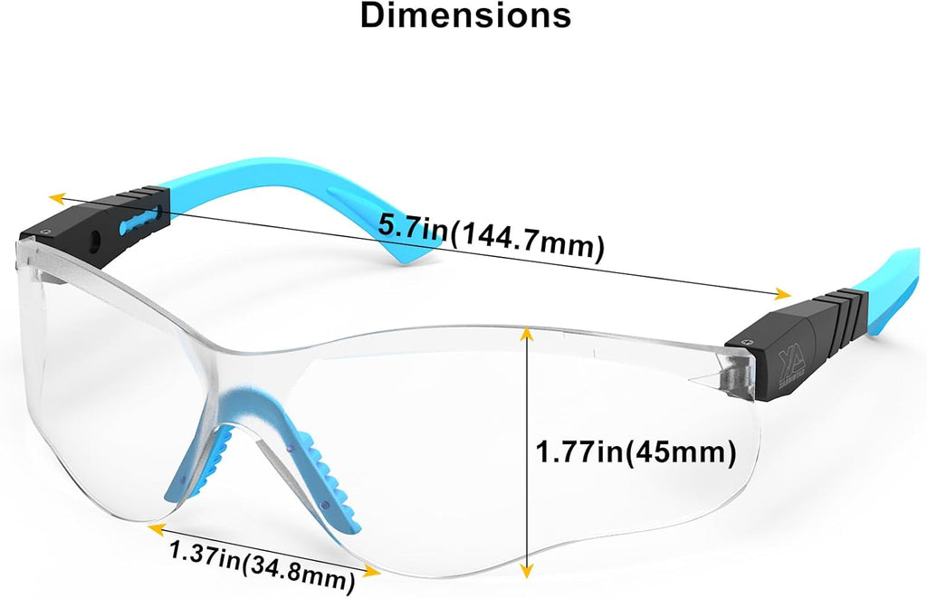 Xaegistac Shooting Glasses - Anti-Fog Eye Protection for Shooting Range | Adjustable with Hard Case