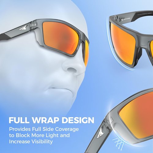 KastKing Waccamaw Polarized Bifocal Sunglasses - Sport Reader with x1.5, x2.0, x2.5 Magnifications