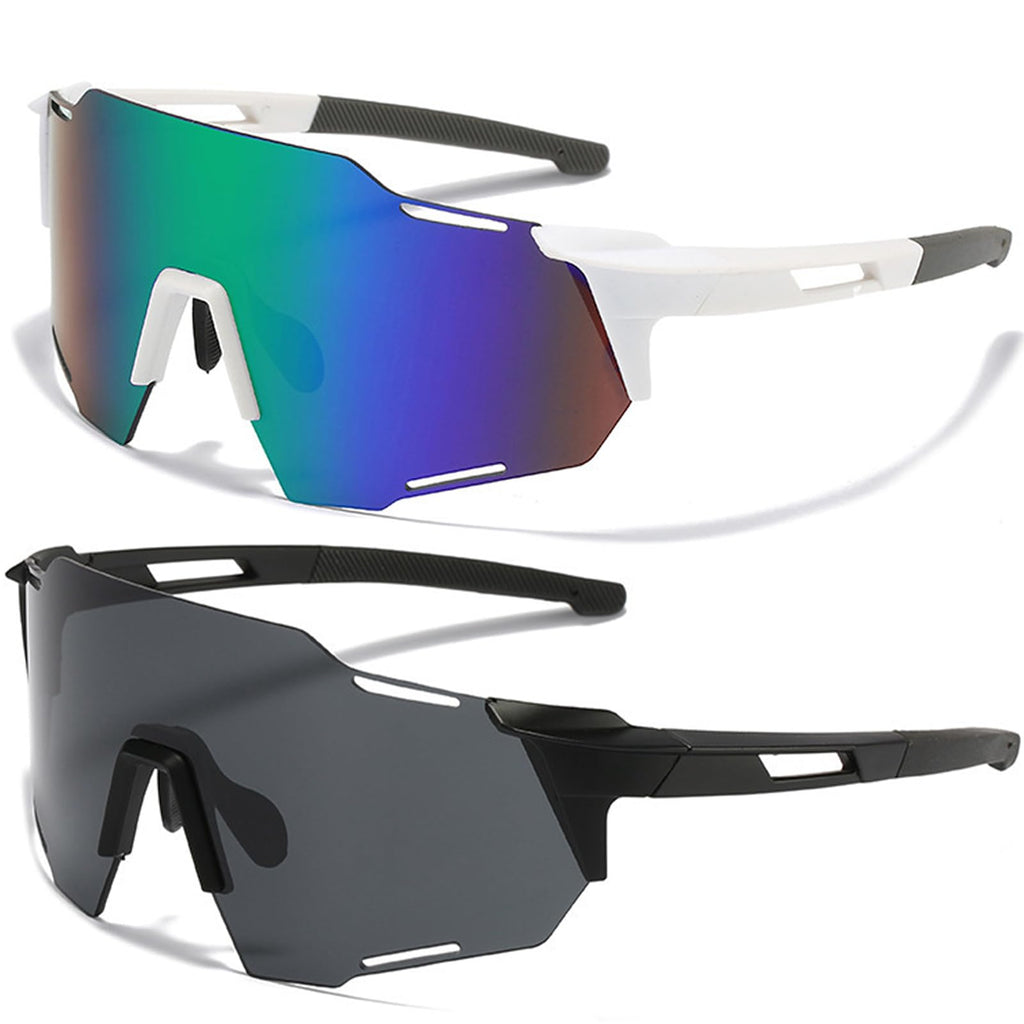 VPXWBU Polarized Sports Sunglasses for Men，Women，Youth (2 Pairs) UV400 Protection for Cycling, Running, Driving,Golf,Baseball, Fishing Sunglasses| Lightweight Shatterproof Lens