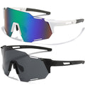 VPXWBU Polarized Sports Sunglasses for Men，Women，Youth (2 Pairs) UV400 Protection for Cycling, Running, Driving,Golf,Baseball, Fishing Sunglasses| Lightweight Shatterproof Lens