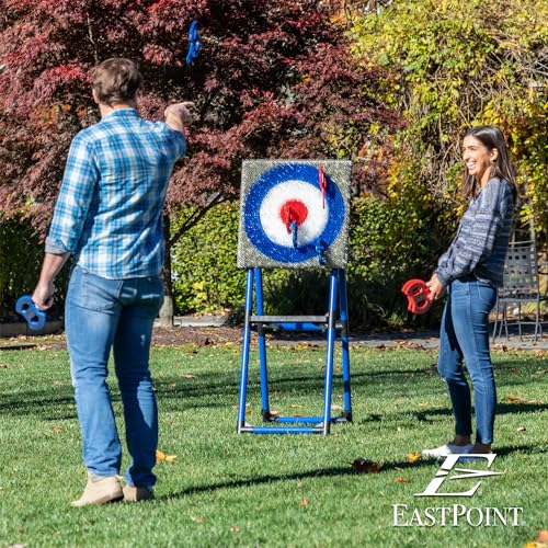 EastPoint Axe Throwing Game Set with Bristle Target & 8 Foam Axes - Backyard & Tailgate Yard Game