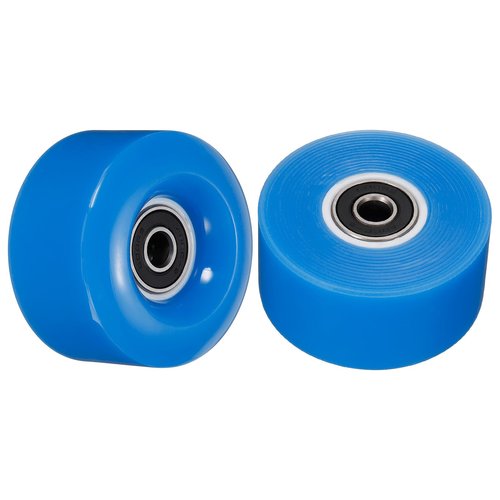 M METERXITY 4 Pack Roller Skate Wheels - Quad Skates Accessories with Bearings, Durable Wear-Resistant PU Wheels, Apply to Skating (32 x 58mm, Blue)