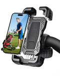 Golf Push Cart Phone Holder Silicone Protection 360° Rotatable Phone Mount Compatible with Clicgear, Sun Mountain, Caddytek, Rovic, Caddy, Bag Boy, Golf Push Cart Accessories for Cell Phones