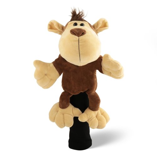 SM SunniMix Soft Plush Golf Club Driver Headcover, Cute Animal Golf Wood Headcovers, Women Men Golfer Gift & Golf Bag Accessories - Monkey