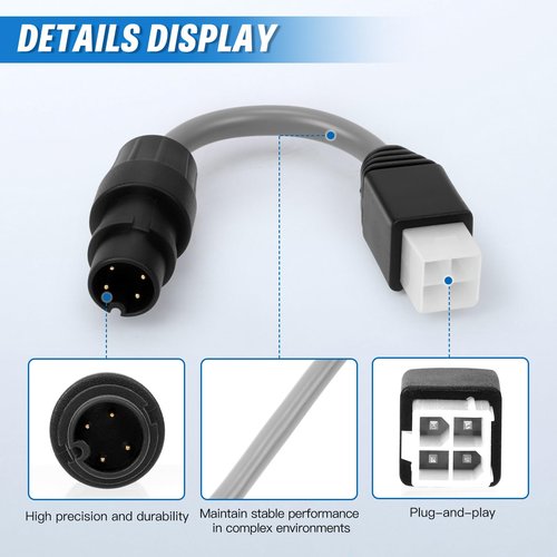 Lazenta Programming Diagnostic Port Adaptor 4 Pin Compatible with Curtis 1313 Handheld Device and 1314 Programmer Device Directly to Club Car