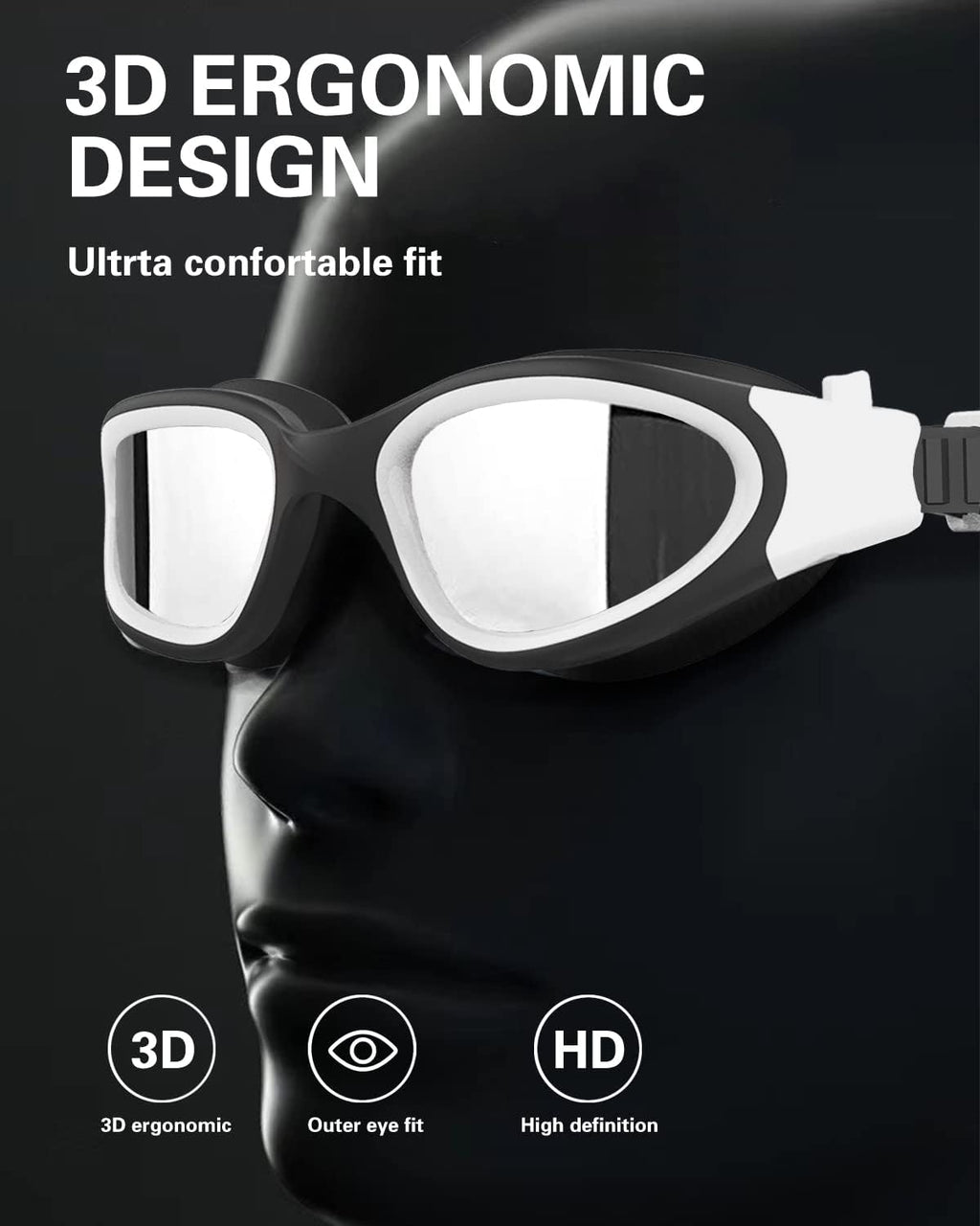 Polarized Swim Goggles by [Brand Name] - Anti-Fog & UV Protection for Men and Women