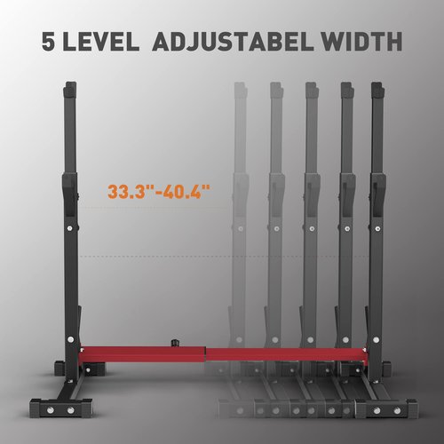 Elevens Squat Rack Stand Adjustable Bench Press Rack Barbell Rack Stand Multi-Function Weight Lifting Rack for Home Gym Strength Training, 42 inches (A-YD11010)