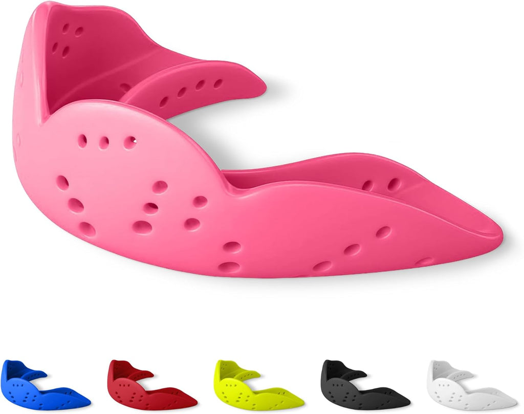 SISU Aero Large Mouthguard - Hot Pink | 30% Stronger Protection for Lacrosse, Football & More - Remoldable Up to 20 Times
