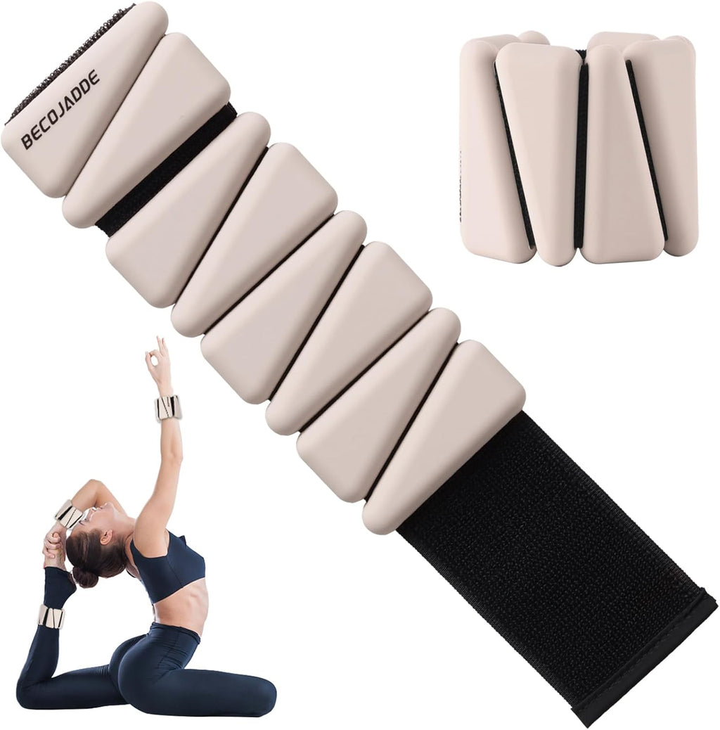 Skiennix Ankle Weights Set - Adjustable 1 lb/2 lb/3 lb for Pilates, Running, Yoga | Perfect for Arm & Leg Workouts