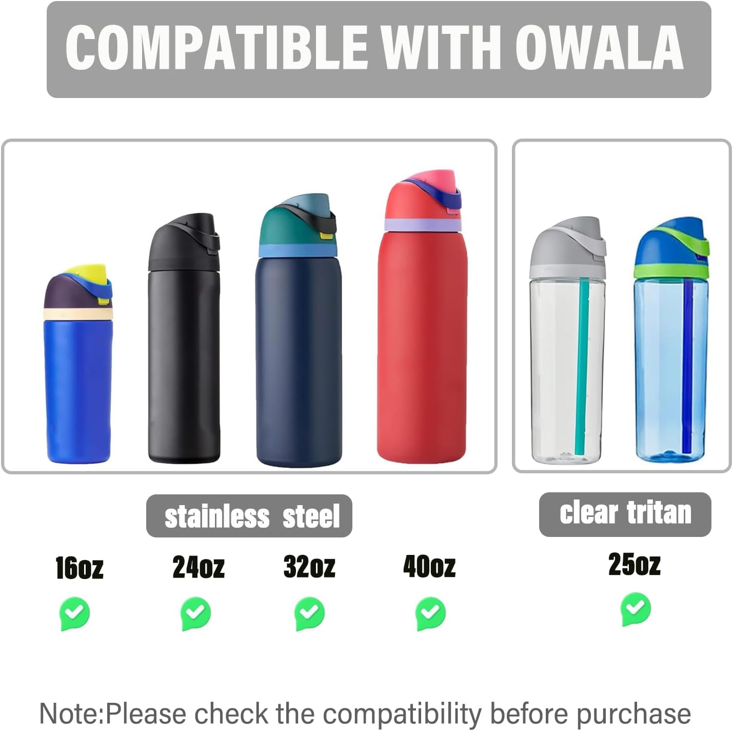 Owala Replacement Lid - Leakproof One-Button Top for 16oz, 24oz, 32oz, 40oz Water Bottles - BPA-Free (Red Pink)