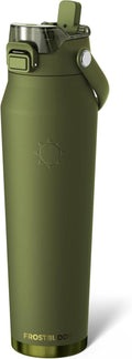 Frost Buddy 32oz Insulated Water Bottle - Leak-Proof Stainless Steel with Straw & Chug Lid | 24-Hour Cold Retention