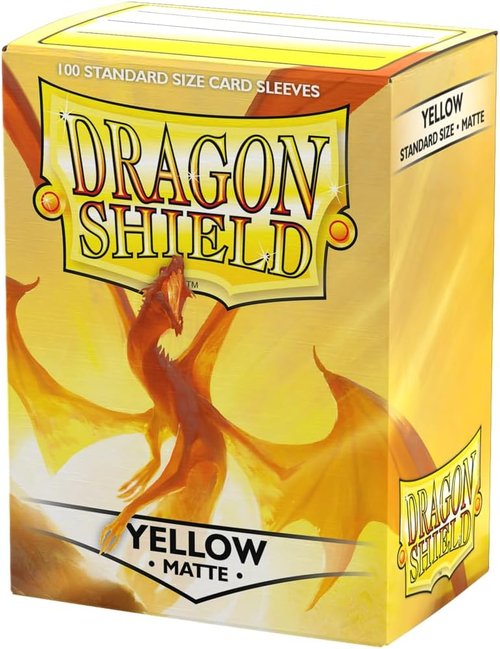 Dragon Shield | Matte Card Sleeves | 100 Count - Smooth & Durable TCG Protection | Yellow