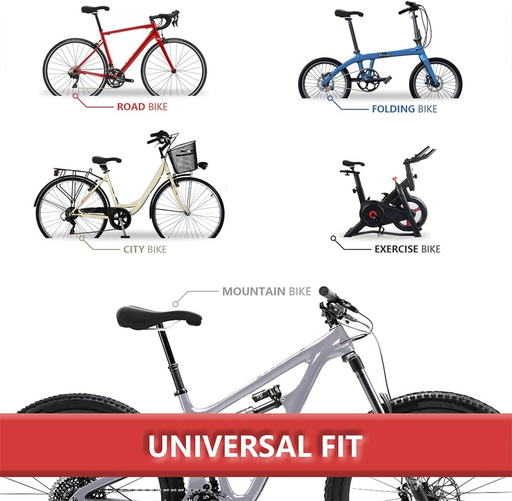 Skiennix Width Adjustable Bike Seat - Comfortable Prostate-Friendly Saddle for All Bike Types