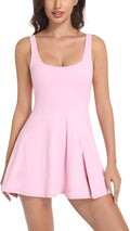 Skiennix Women's Tennis Dress - Built-In Shorts & Bra | Athletic Golf Activewear with Pockets