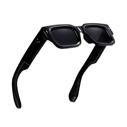 EunoiaLens Cool Square Frame Sunglasses for Women Men Trendy Chunky Rectangle Sun Glasses Black Shades UV400 Protection