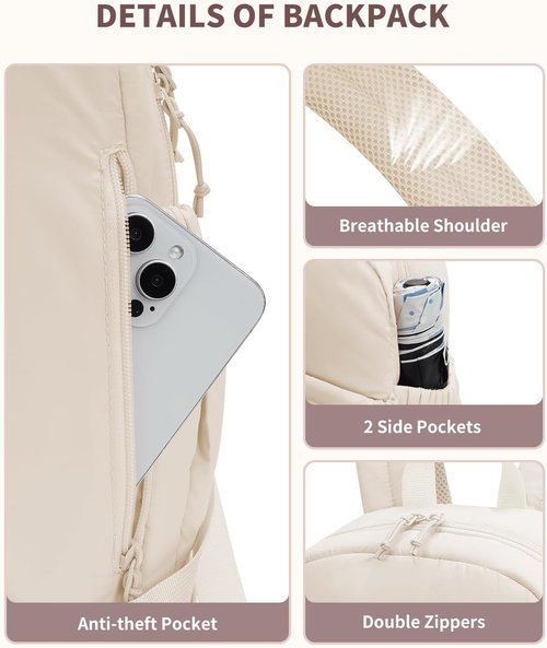 Ceneda Gym Backpack for Women - Stylish Bag with Shoe Compartment, Wet Pocket & Tumbler Strap