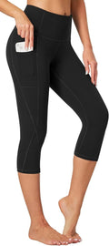 Heathyoga Capri Leggings - High Waisted Tummy Control with Pockets for Women | Comfortable Fit