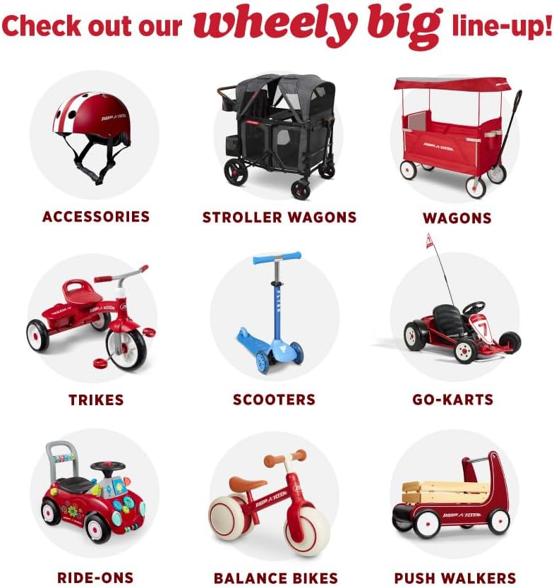 Radio Flyer My 1st Scooter - Red 3-Wheel Design for Kids Ages 2-5 | Extra Wide Base & Easy Foot Brake