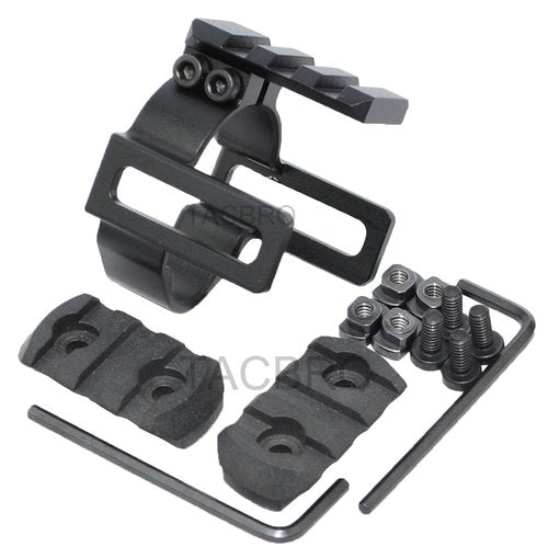 TACBRO Anodized Aluminum Band Bottom Rail for 10/22 1022 with Complimentary 2 Pcs Polymer Rails (Black)
