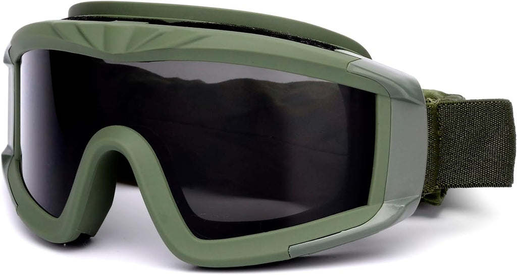 SPOSUNE Airsoft Goggles - Anti-Fog Tactical Goggles with 3 Interchangeable Lenses | UV400 Protection