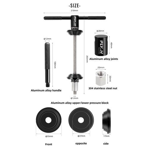 FLY_H Bicycle Bottom Bracket Bearing Installation and Disassembly Tool,Bike BB Axle Installation Tool，Bicycle Bowl Set Press in Tool，Bicycle Headset Bearing Press in Tool，Bicycle Bearing Tools,