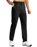 Soothfeel Men's Golf Pants with 5 Pockets Slim Fit Stretch Sweatpants Casual Travel Dress Work Pants for Men (Black, M)