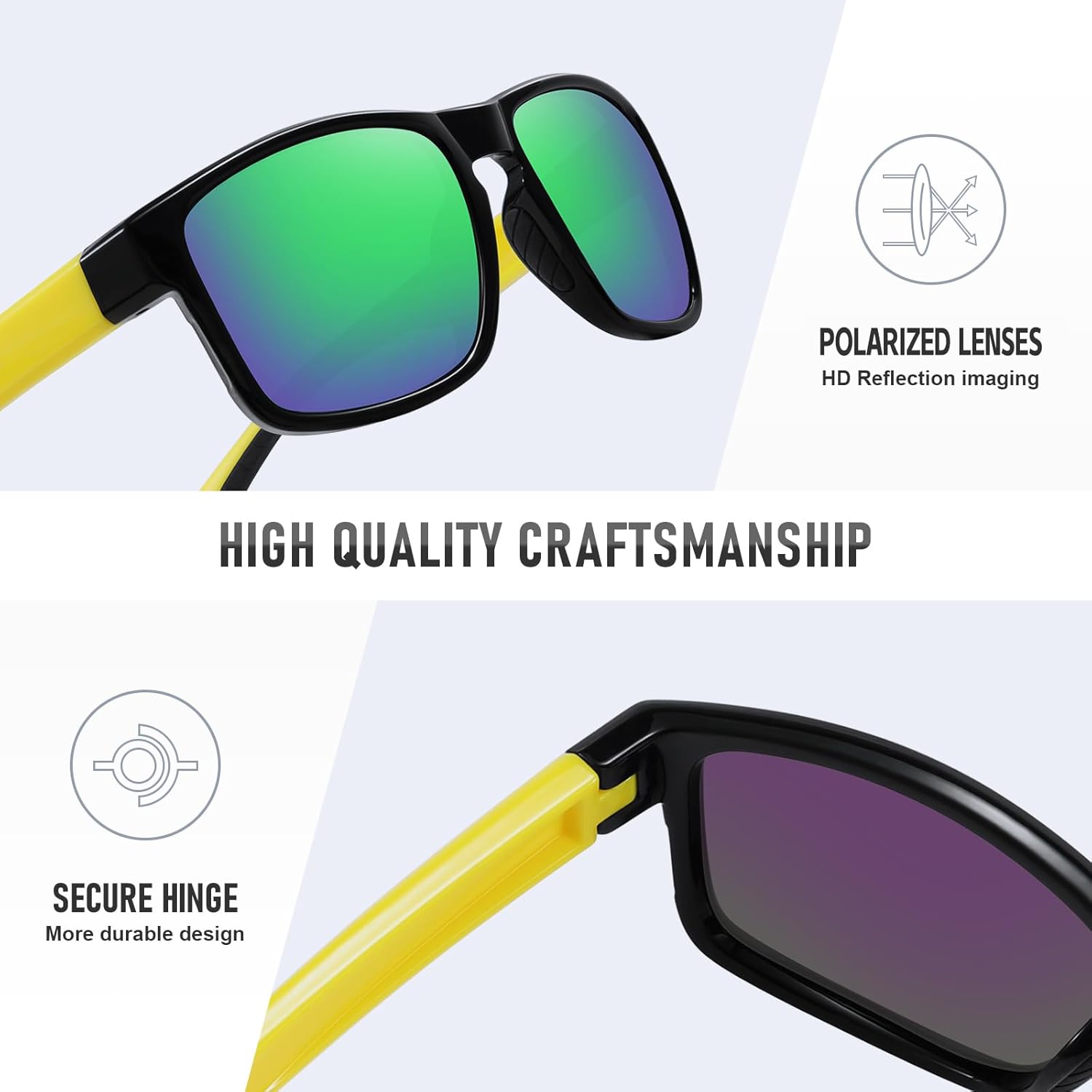 Skiennix Sports Polarized Sunglasses - UV Protection & Unbreakable Design for Men & Women | Ideal for Driving, Running, Fishing, Hiking
