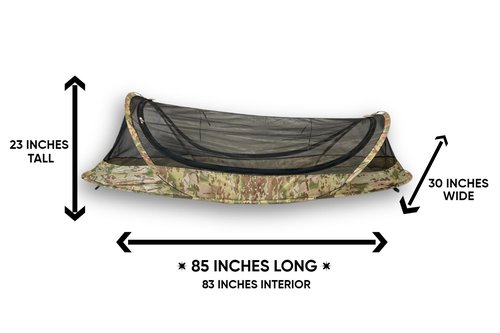USGI Industries Bivy Tent | Lightweight Single Person Sleeping Net System for Outdoors, Camping, Survival, Hiking, Backpack | Mesh Protection (OCP)