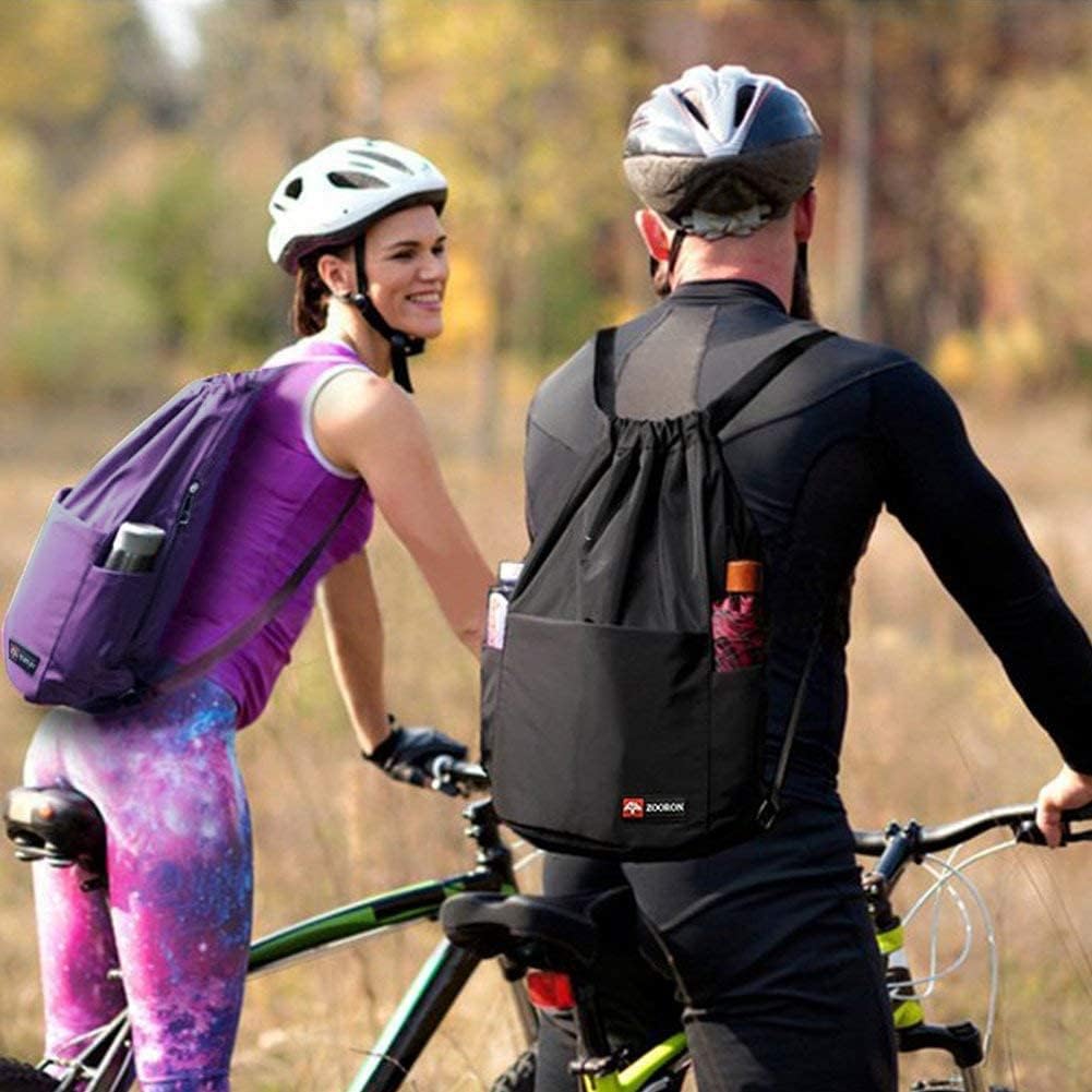 ZOORON Waterproof Gym Backpack - Versatile Drawstring Design for Men & Women | Mini Travel Daypack