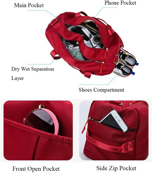 KARRESLY Sports Gym Bag - Versatile Travel Duffel with Wet Pocket & Shoe Compartment | Green